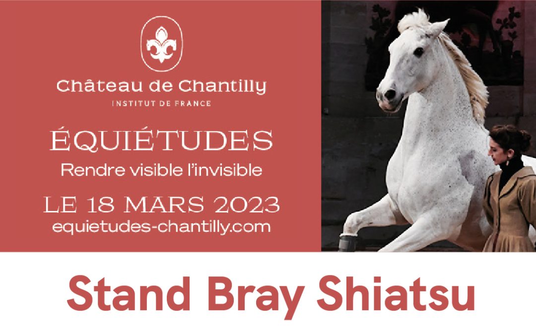 Stand Bray shiatsu aux équiétudes au chateau de chantilly le 18 mars